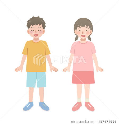 Smiling child's illustration Smiling child's illustration 137471554