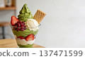 Enjoy a matcha parfait at a Japanese cafe | High-quality sweet ingredients 137471599