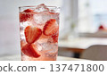 Clear strawberry soda | Refreshing drink image 137471800