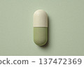 Illustration of capsules, medicine and supplements, paper craft style, medical and health concept, copy 137472369