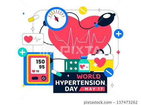 World Hypertension Day Awareness Vector Illustration Featuring Global Blood Pressure Prevention And Heart Health Medical Background World Hypertension Day Awareness Vector Illustration Featuring Global Blood Pressure Prevention And Heart Health Medical Background 137473262
