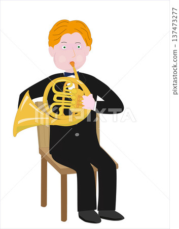 Musicians playing instruments. Musicians playing instruments. 137473277