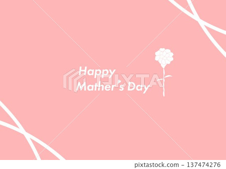 母親節康乃馨簡約背景插畫_線條畫_橫屏背景_禮盒風格 母親節康乃馨簡約背景插畫_線條畫_橫屏背景_禮盒風格 137474276