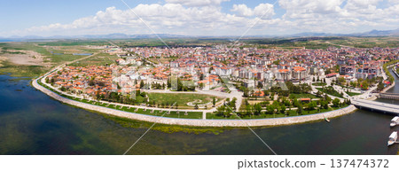 Aerial view of architecture of Beysehir. Turkey Aerial view of architecture of Beysehir. Turkey 137474372