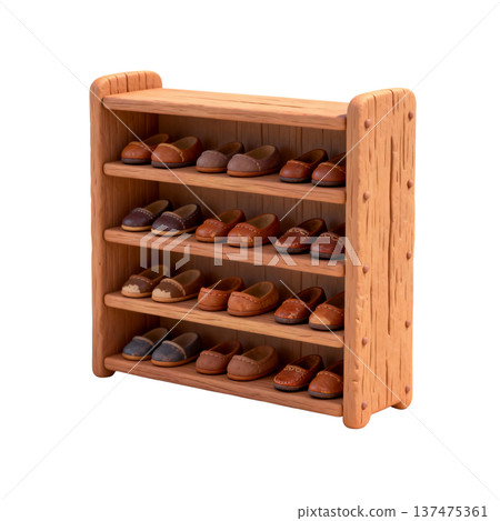 A Wooden Mosque Shoe Rack 137475361