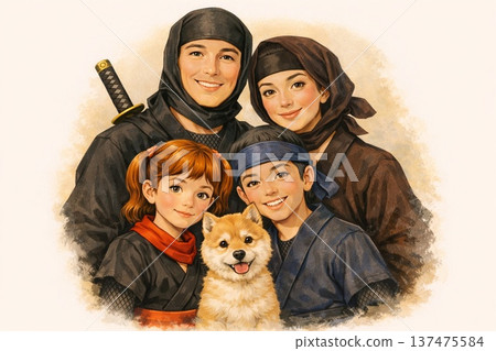 A foreign family who loves ninjas 137475584