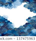 一幅融合傳統與現代的花卉背景插畫。柔和的曲線和構圖營造出優雅的氛圍。 137475963