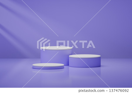 Empty blue podium for product presentation 3d render Empty blue podium for product presentation 3d render 137476092
