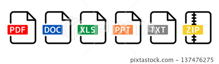 Document Icon Set Document Icon Set 137476275