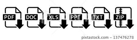 Document Icon Set Download Document Icon Set Download 137476278