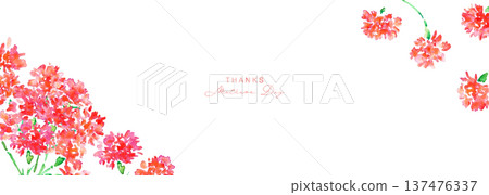 水彩畫。水彩康乃馨矢量圖。母親節康乃馨背景。 137476337