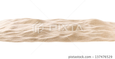 beach sand on white isolated on a white background. 137476529