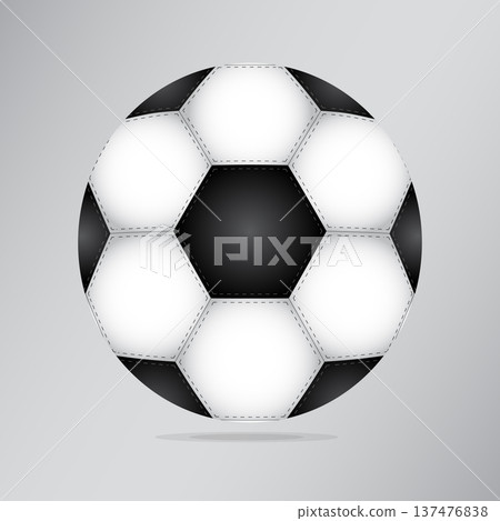 soccer ball isolated on white background, football sport vector illustration 137476838