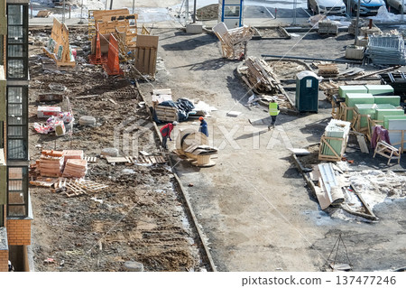 Construction of modern high-rise residential buildings. Construction of modern high-rise residential buildings. 137477246