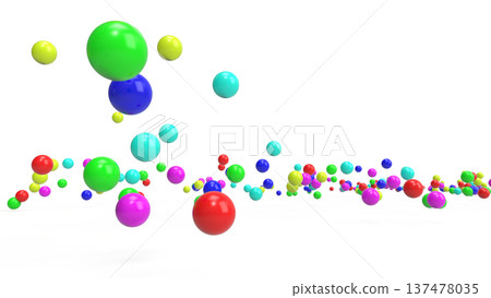 顏色球文本空間背景16：9 CG白色背景 137478035