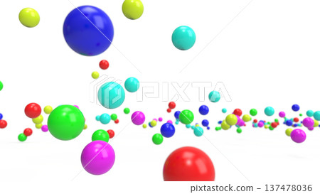 顏色球文本空間背景16:9 CG白色背景 顏色球文本空間背景16:9 CG白色背景 137478036