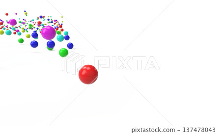 Color ball text space background 16: 9 CG white background Color ball text space background 16: 9 CG white background 137478043