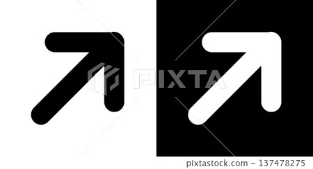 大而簡潔的向上箭頭圖標 137478275