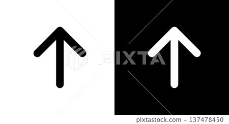 Up arrow/rising simple icon (vector) 137478450