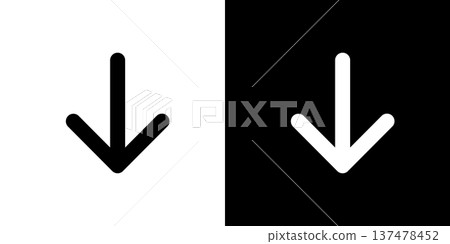 向下箭頭/下降簡單圖示(向量圖) 向下箭頭/下降簡單圖示(向量圖) 137478452