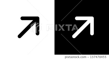 右上角斜向外部連結箭頭圖示（向量圖） 137478455