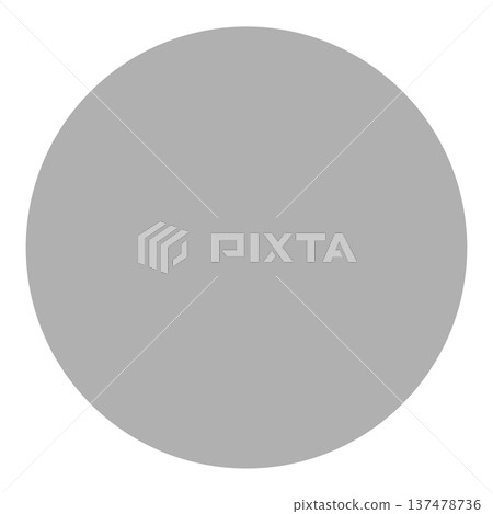 A simple gray circle shape that can be used as a background or icon. 137478736