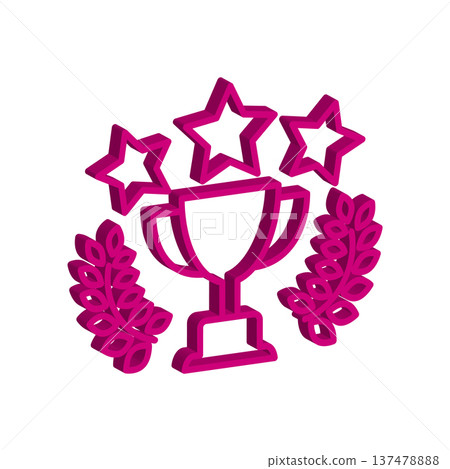 Trophy cup icon design template 137478888