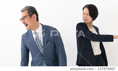 A fighting man and woman A fighting man and woman 137478907
