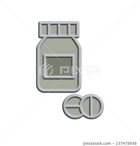 Medicine bottle icon design template Medicine bottle icon design template 137478936