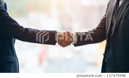 Group of business people shaking hands with city background Group of business people shaking hands with city background 137479496