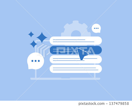 AI prompt optimization interface, chatbot prompt engineering tool with structured message refinement. Automated response tuning for large language model interaction and conversational AI workflow AI prompt optimization interface, chatbot prompt engineering tool with structured message refinement. Automated response tuning for large language model interaction and conversational AI workflow 137479858