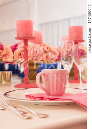 Pink and cute table coordination Pink and cute table coordination 137480042