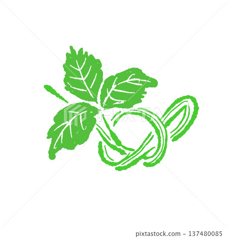 Simple illustration of a knotted trefoil Simple illustration of a knotted trefoil 137480085