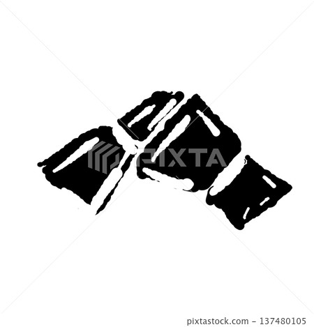 Monochrome silhouette of Matsuba radish (decorative cut) Monochrome silhouette of Matsuba radish (decorative cut) 137480105