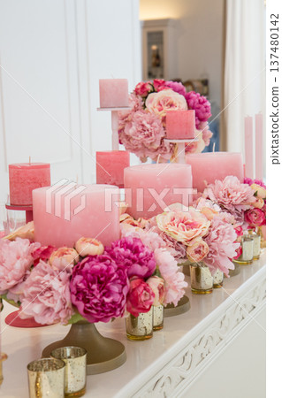 Pink and cute table coordination 137480142