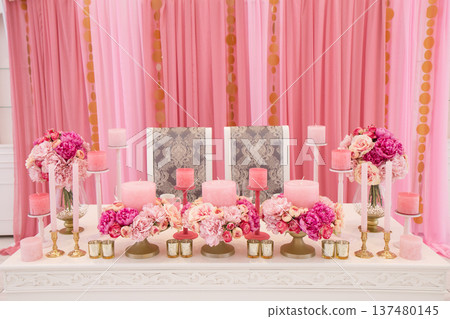 Pink and cute table coordination 137480145