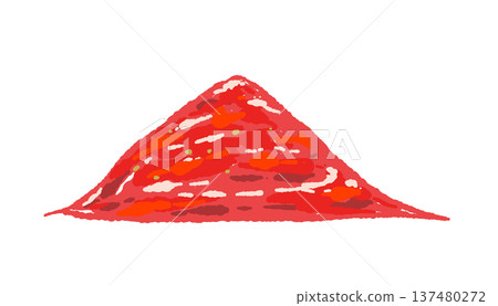 手繪辣椒（辣椒粉山）插圖 137480272