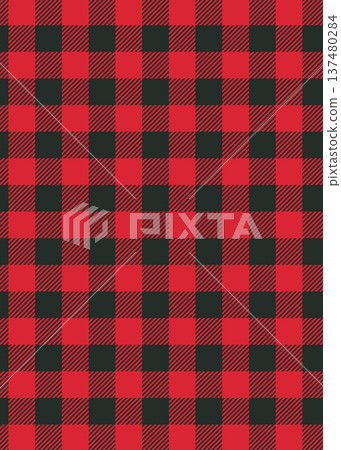Red and Black Buffalo Plaid Seamless Gingham Check Stock Illustration. 137480284