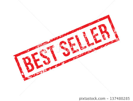 Red grunge rubber stamp with Best Seller text stock illustration. Red grunge rubber stamp with Best Seller text stock illustration. 137480285