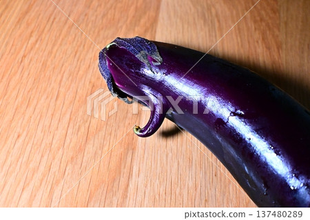 Eggplant with a nose Eggplant with a nose 137480289