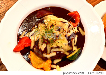 Melty cheese baked curry Melty cheese baked curry 137480290