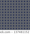 Seamless Navy Blue Square Grid Pattern with Grey Pinstripe Background 137481152