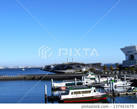 Osanbashi Pier under the blue sky Osanbashi Pier under the blue sky 137481679