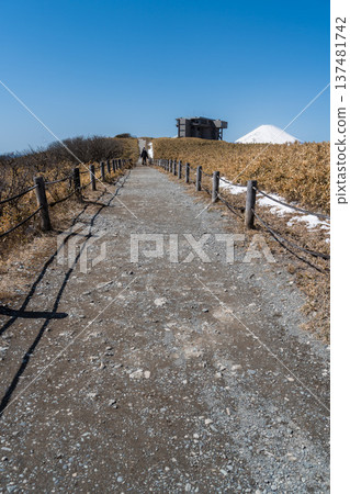 白雪皚皚的山間小徑和富士山的壯麗景色:箱根能量點之旅 白雪皚皚的山間小徑和富士山的壯麗景色:箱根能量點之旅 137481742