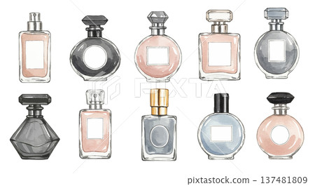 香水瓶和香水套裝 137481809