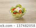 Salad served in a glass bowl 137482058