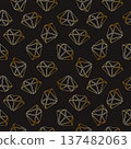 Crystal dark pattern. Luxury chic black background with gradient contour diamonds.  137482063