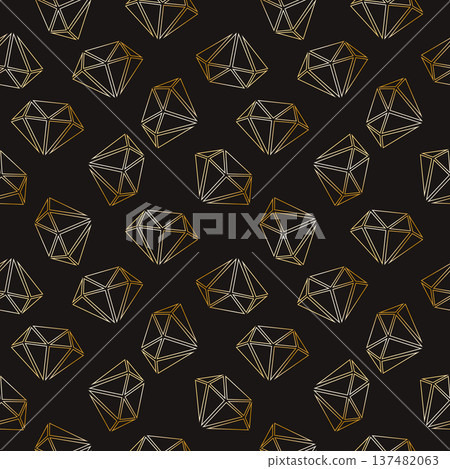 Crystal dark pattern. Luxury chic black background with gradient contour diamonds. Crystal dark pattern. Luxury chic black background with gradient contour diamonds. 137482063