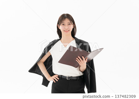 Young business woman with a white background 137482309