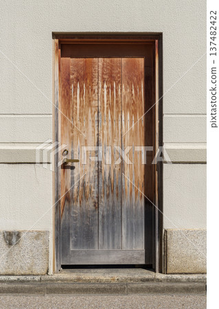 Old wooden door (back door) 137482422
